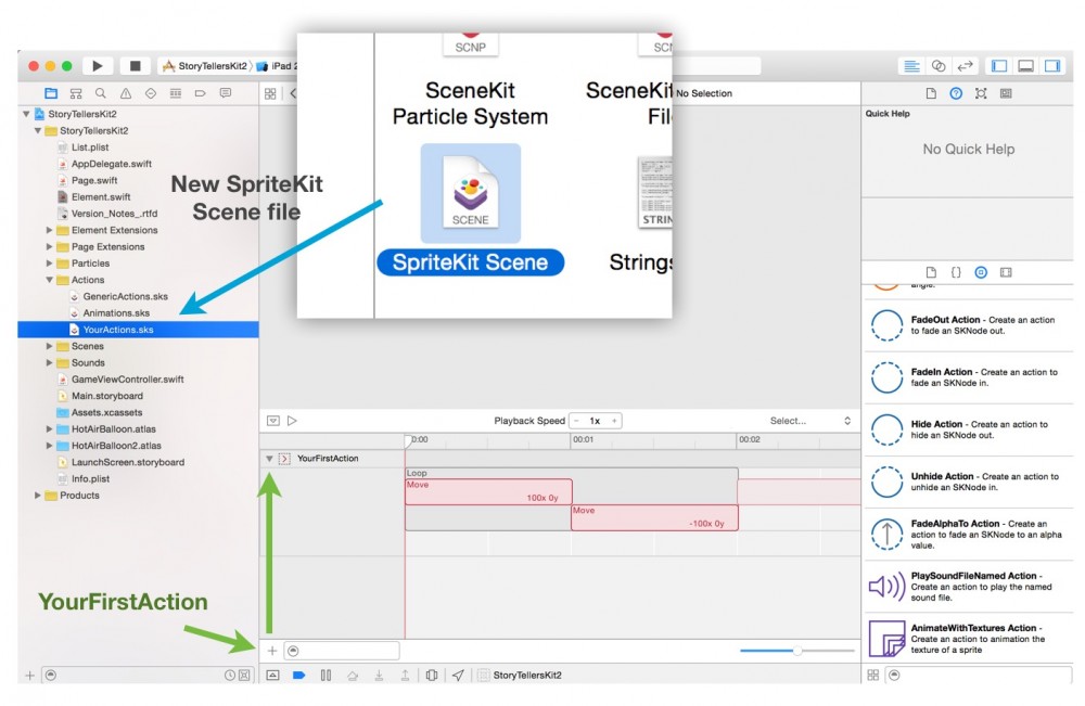 Composing SKActions in Xcode 7 – Story Tellers iOS Starter Kit ...